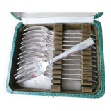 Set of 12 silver-plated cake forks