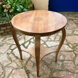 Old wooden pedestal table