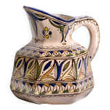 Antique hexagonal carafe in ceramic art from Fes