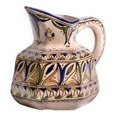 Antique hexagonal carafe in ceramic art from Fes
