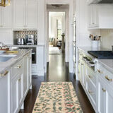 2x9 Vintage Floral Runner Rug, 77x271Cm