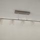 80's chrome chandelier with murano lampshades