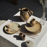 Set of 6 stoneware dessert plates