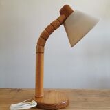 Scandinavian articulated pine lamp