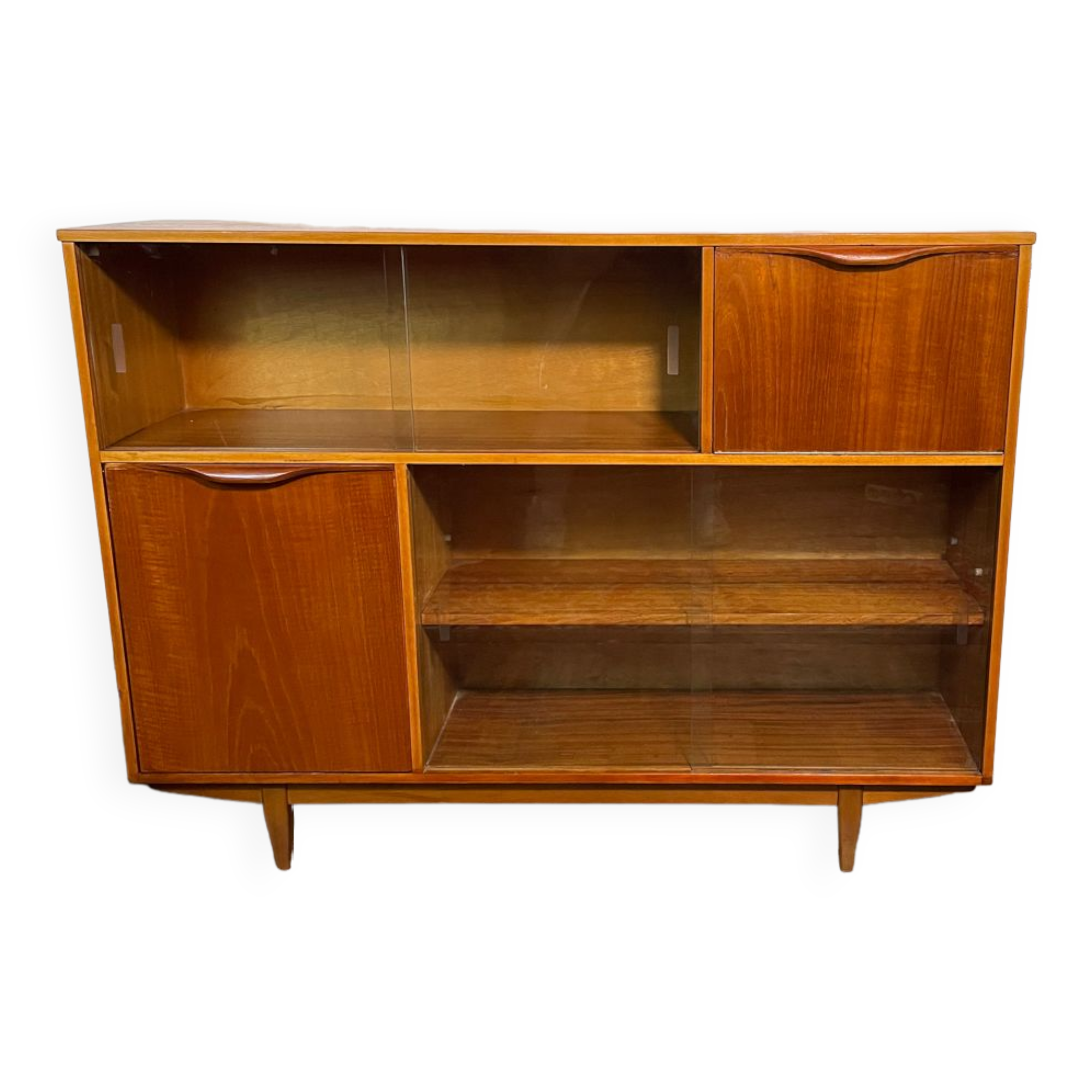Mid century retro vintage teak cocktail bar display cabinet 1960