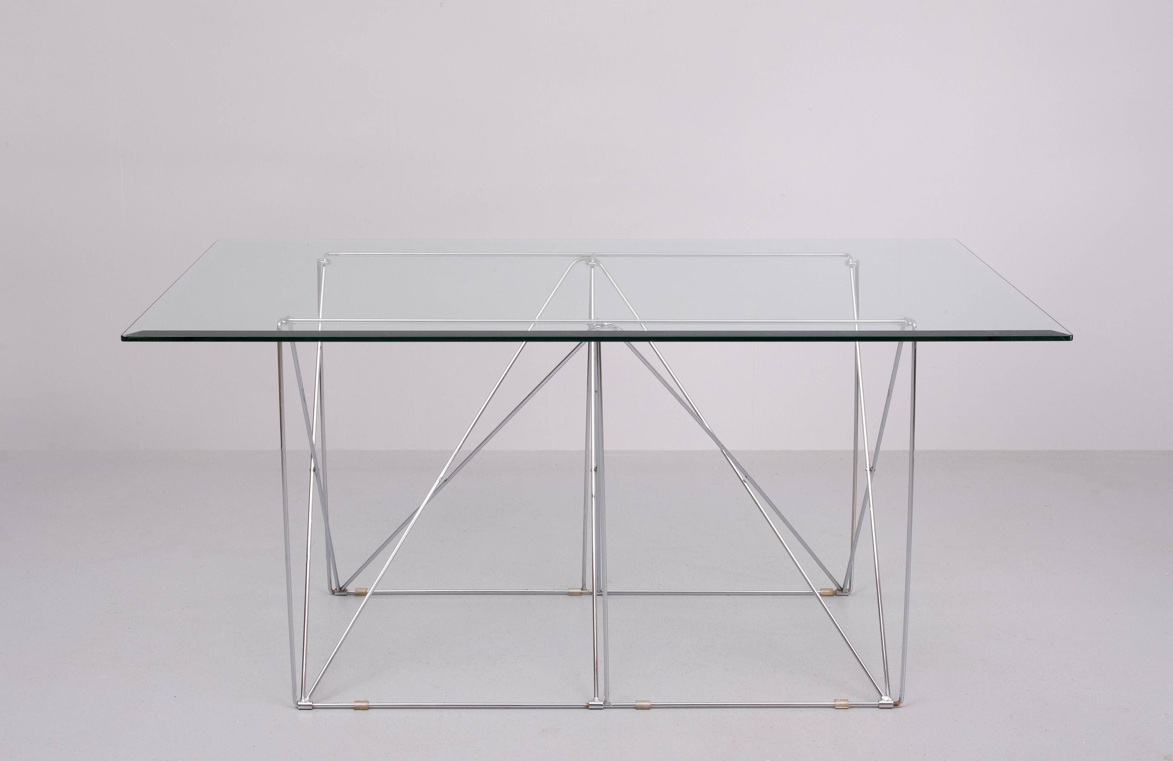 Max Sauze Dining Table With Foldable Base 1970s France