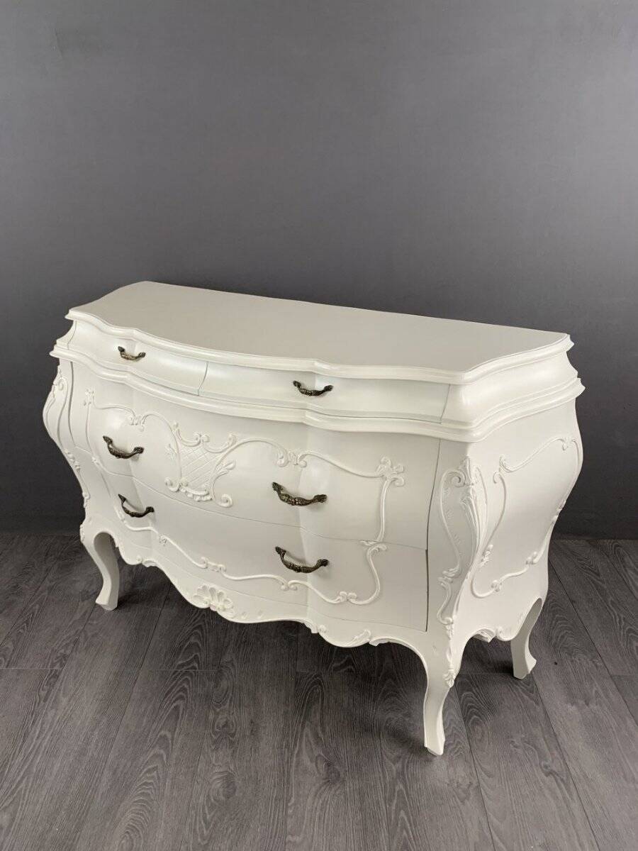 Louis XV Style Bedroom Set, Chest of Drawers and Two Bedside Tables, 20th Century