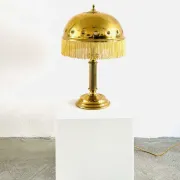Lampe de table en laiton en forme de champignon par Sölken Leuchten, Allemagne, vers les années 1960.