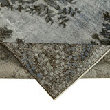 Hand-knotted vintage turkish 1980s, 167 cm x 285 cm grey rug