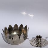 Vintage flower spike lotus candle holder
