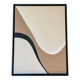 Tableau relief beige taupe et noir