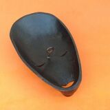 African / Tribal hanging mask Carved wood inlaid with mother-of-pearl