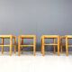 Vintage wicker stools - set of 4, 1960s