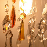 Suspension lustre Anthologie Quartett 11 lampes modèle Cellula + 1 applique cristal