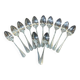 Set of 12 large silver-plated metal spoons - christofle