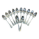 Set of 12 large silver-plated metal spoons - christofle