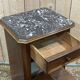 Table de nuit en noyer et dessus marbre fin XIXème