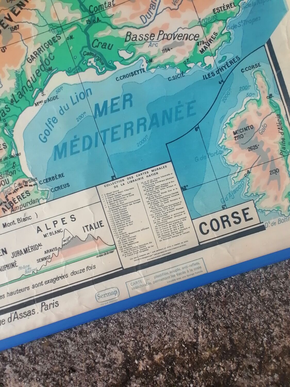 Old map of the France N°11 Hatier Kaeppelin.