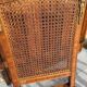 Set of four antique Louis XVI style chairs, wood and cane