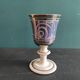 Set of 2 large ceramic glasses in blue and silver