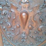 2 carved walnut woodwork panels early 20th century
