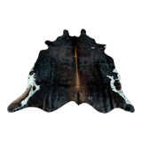 Black cowhide carpet