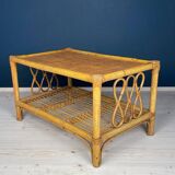 Vintage bamboo coffee table, Italy, 1970s