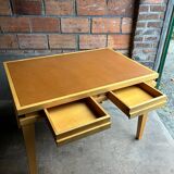 Bureau Philippe Hurel en bois de citronnier et cuir