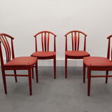 Swedish Dining Chairs by C. Ekström, A. Johansson & S. Hyssna, 1970s, Set of 4