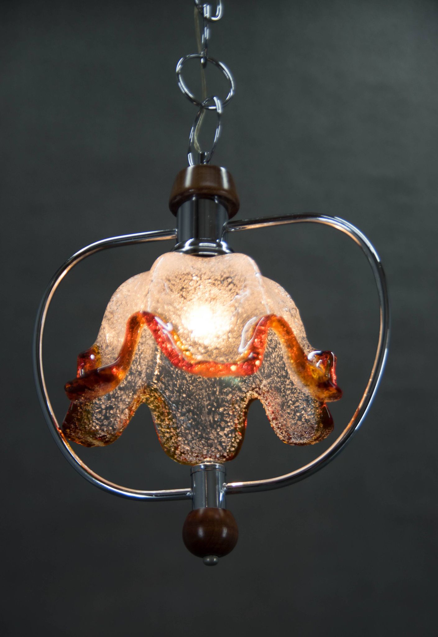 Suspension en verre de Murano, Italie, années 1980