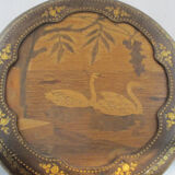 Old box made of wood and leather 19th century