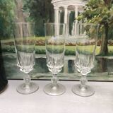 Set of 6 lance model champagne flutes, design made in France from the 1970s.
