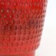 Grand cache-pot vintage en céramique allemande, texture fraise rouge