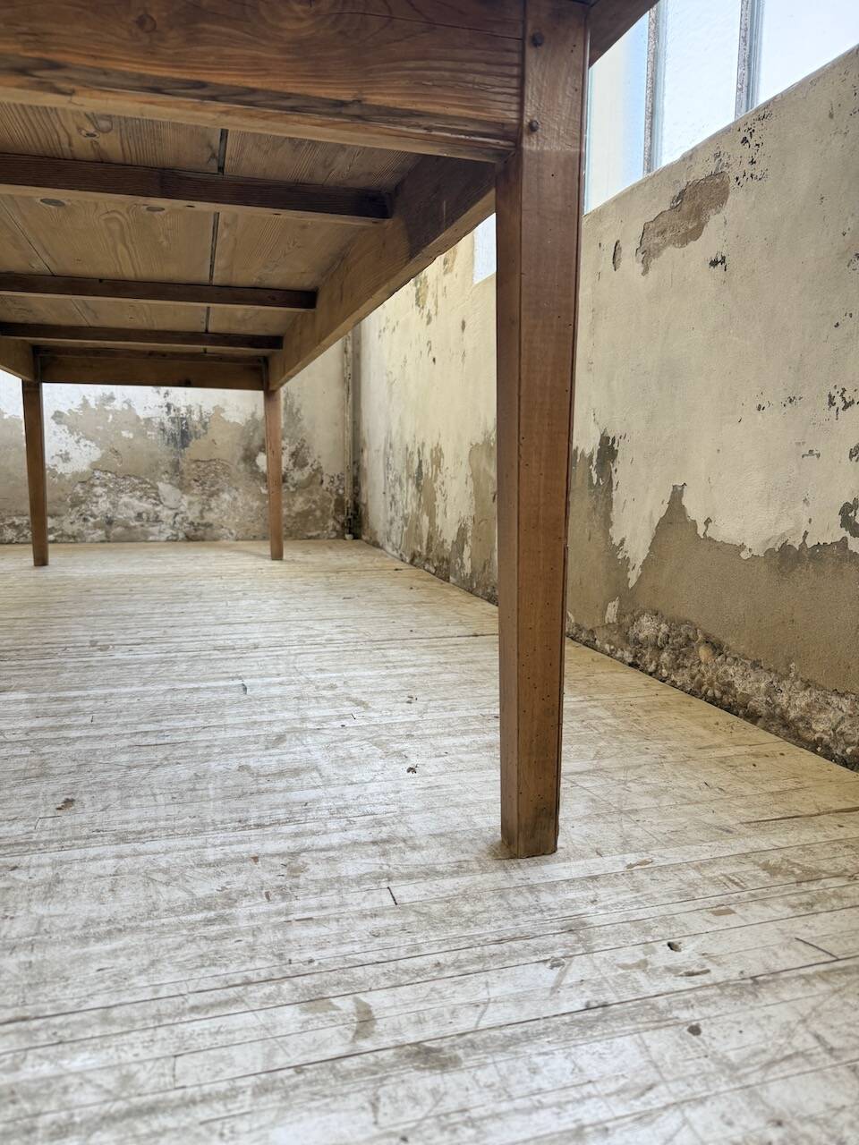 50s pine and oak farmhouse table 2.5m