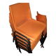 9 vintage orange plastic adult chairs