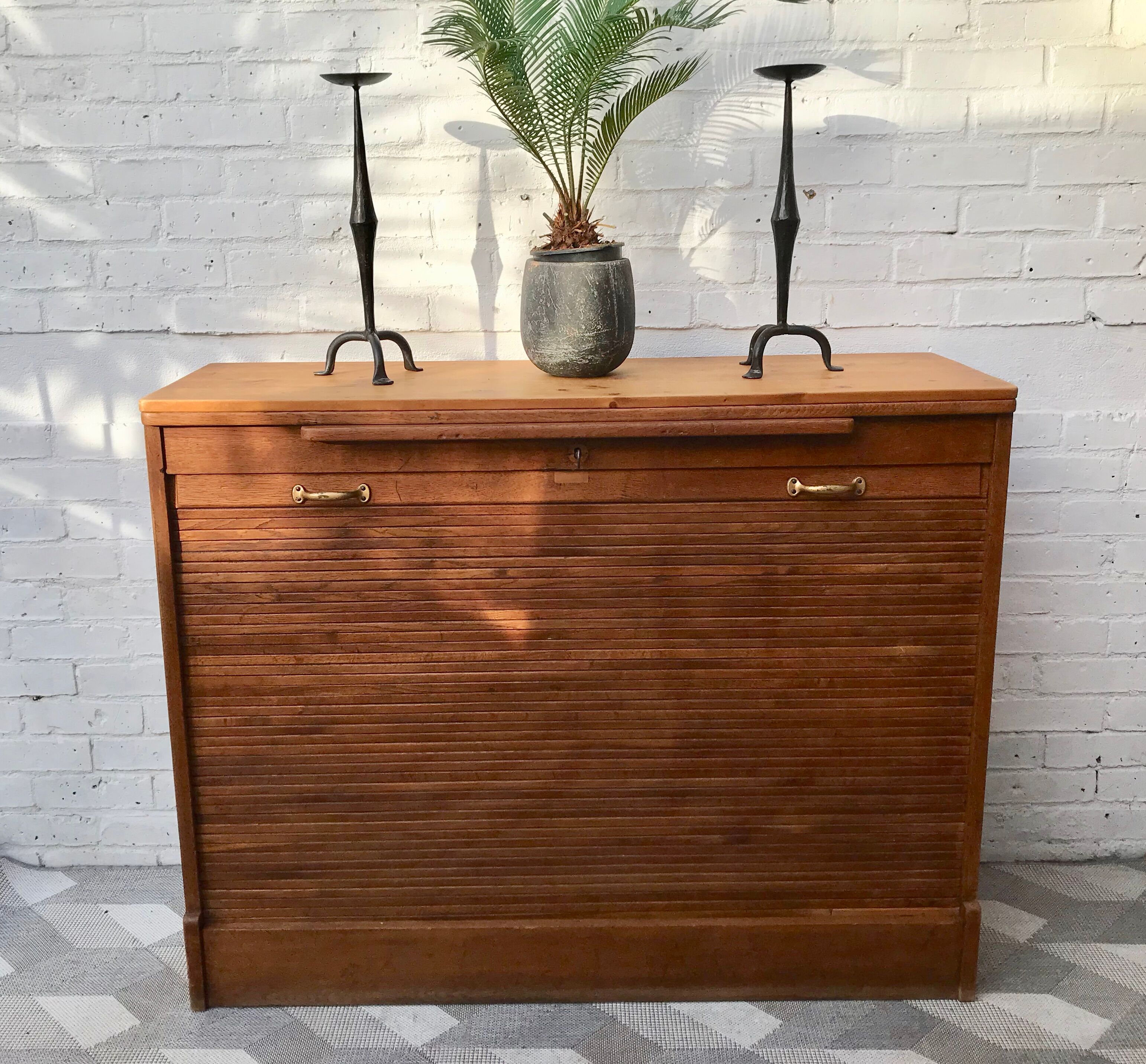 Pair of wrought iron candlesticks black gothic