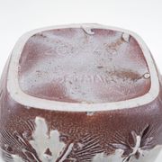 Beige ceramic vase, German design, 1960s, made in West Germany