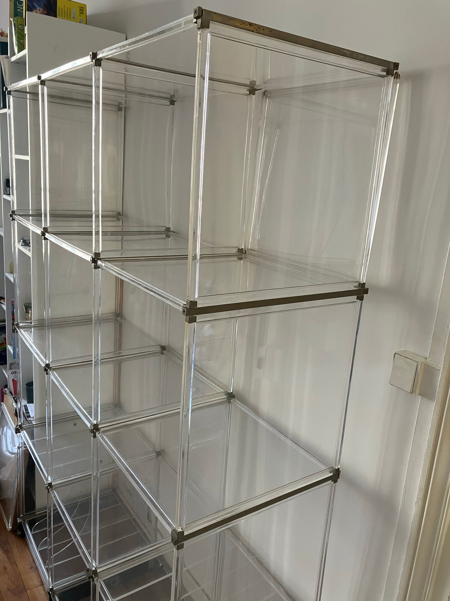 Étagère, bibliothèque en Plexiglas vintage