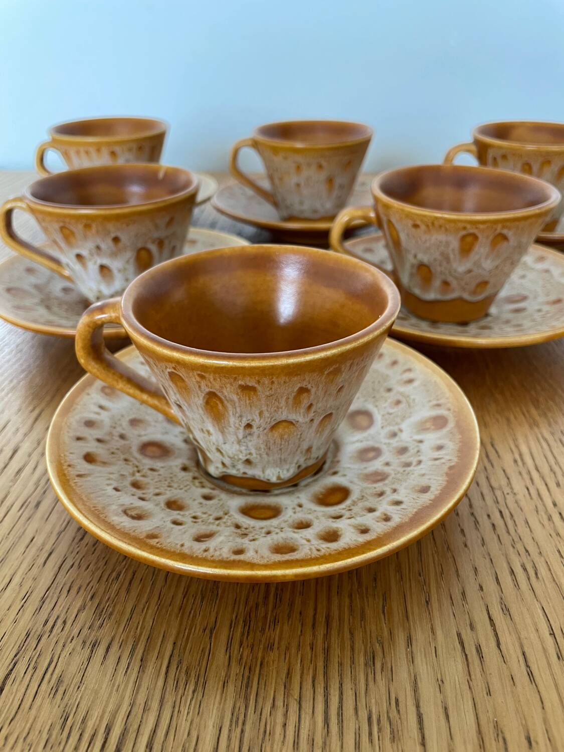 Niderviller Fauve model coffee set – 14 pieces, stamped, excellent