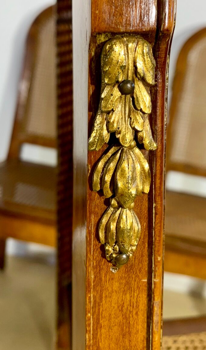 Four chairs canned art nouveau period 1900