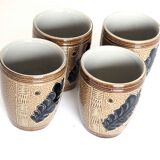 Lot de 4 gobelets en grès