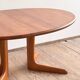 Grande table à manger scandinave vintage en teck massif, Danemark, 1970