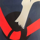 Composition, 1987. original lithograph by james pichette (1920-1996)