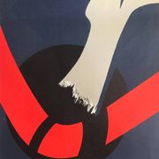 Composition,1987.lithographie originale de james pichette ( 1920-1996)