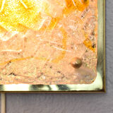 Mazzega Murano glass and brass wall lamp from the 60s