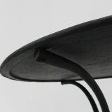 Steel bistro table on cast iron base