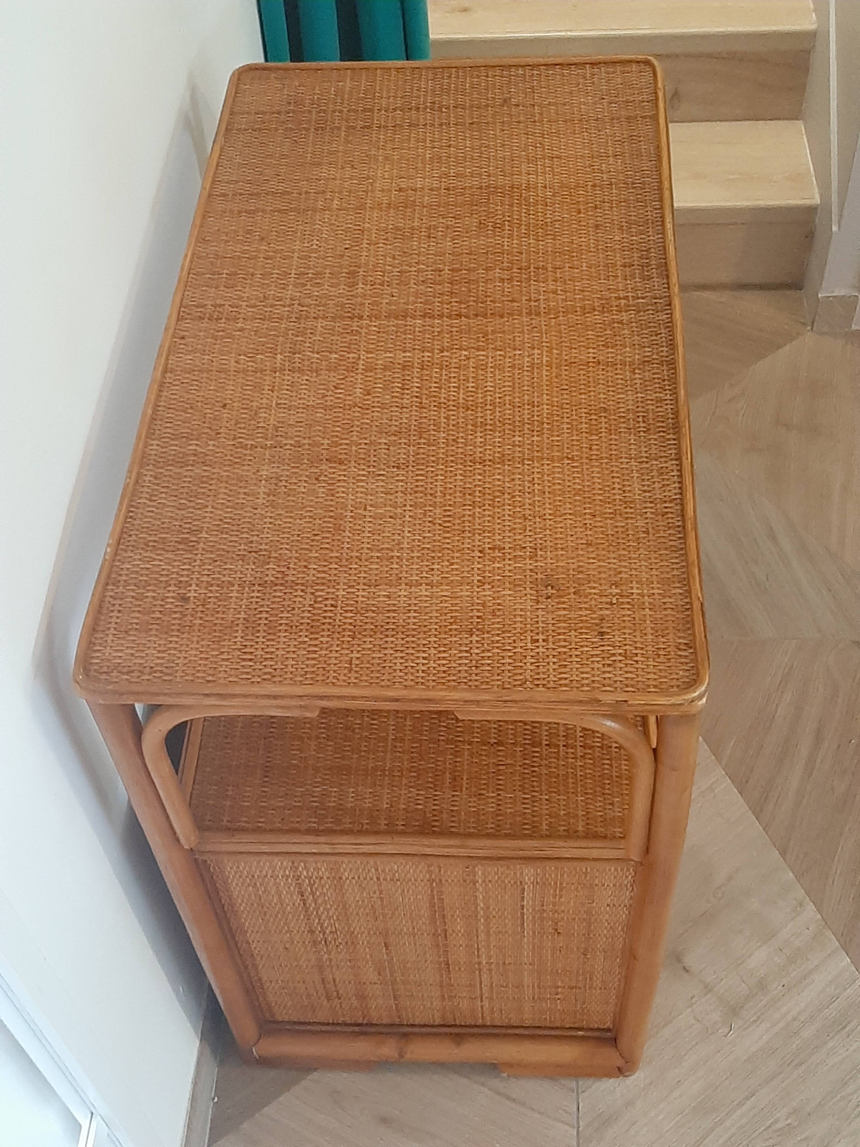 woven rattan chest of drawers - 2 drawers