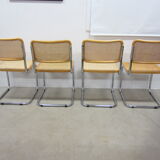 Series of 4 Cesca B32 chairs by Marcel Breuer