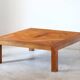solid oak coffee table Aremberg parquet pattern from the 19th century