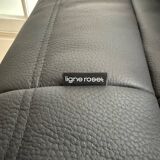 Ensemble de Togo LIGNE ROSET cuir noir